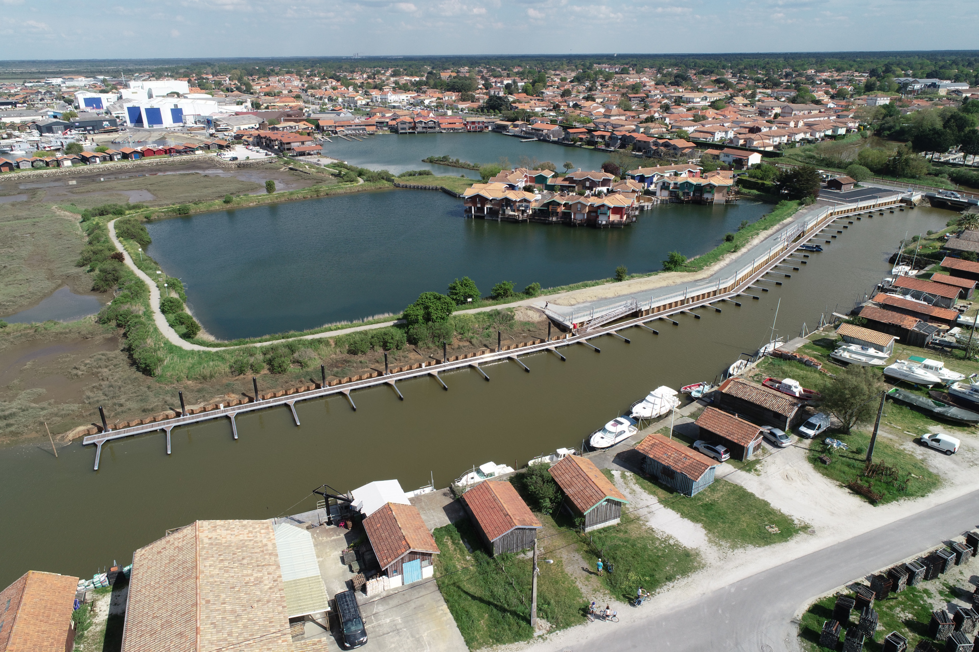 Quai en palplanches fini Sécurisation du secteur Ostréa Edulis à Guja-Mestras